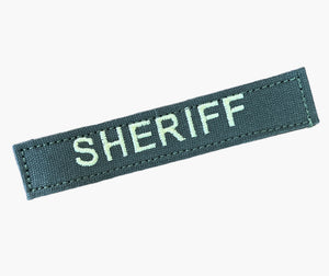 1" Sheriff Identifier with hook sewn on back