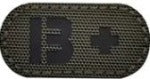 Load image into Gallery viewer, 1"x2" Tactical Laser Cut Blood Type Patch