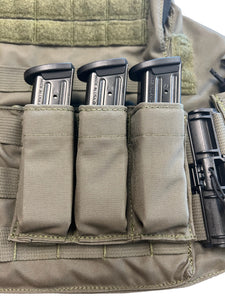 Slick Triple Pistol Mag Pouch With Kydex