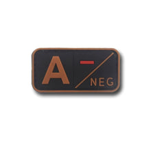 Load image into Gallery viewer, 1"x2" PVC Tactical Blood Type Orange Patch
