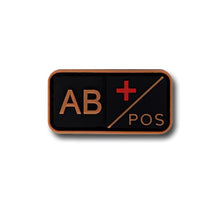 Load image into Gallery viewer, 1"x2" PVC Tactical Blood Type Orange Patch