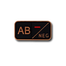 Load image into Gallery viewer, 1"x2" PVC Tactical Blood Type Orange Patch