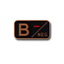 Load image into Gallery viewer, 1"x2" PVC Tactical Blood Type Orange Patch