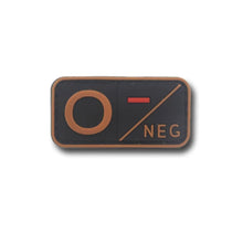 Load image into Gallery viewer, 1"x2" PVC Tactical Blood Type Orange Patch