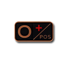 Load image into Gallery viewer, 1"x2" PVC Tactical Blood Type Orange Patch